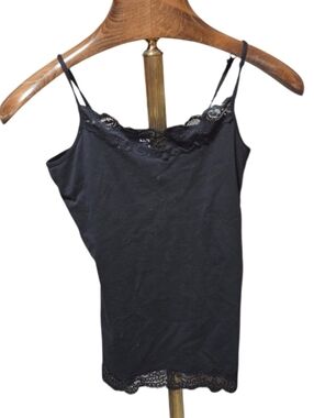Vintage Y2K Express Sexy Stretch Bra Cami Camisole Tank Lace Trim Size Medium